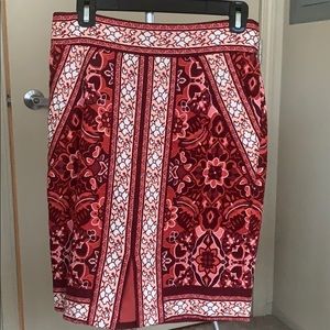 LOFT pencil skirt with gorgeous pattern